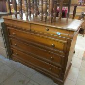 A 2 over 3 mahogany chest of drawers (drawers tight)