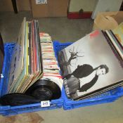 2 boxes of LP and 45rpm records