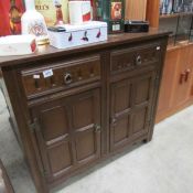 An oak sideboard