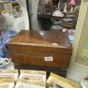 An inlaid writing box and one other, both a/f