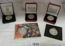 2 British Virgin Isles, 1 jamaica, 1 Falkland Isles commemorative dollars and 50 pence coins