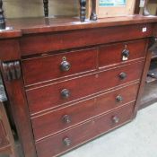 A 2 over 3 Victorian mahogany chests of drawers