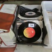 A box of 45rpm records