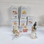 5 Royal Albert Beatrix Potter figures including The Old Woman in lived in a shoe, Tom thumb etc