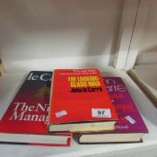 2 John Le Carre' first editions, 'The Looking Glass War', 'The NaÃ¯ve and Sentimental lover' and '