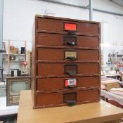 A vintage filing chest