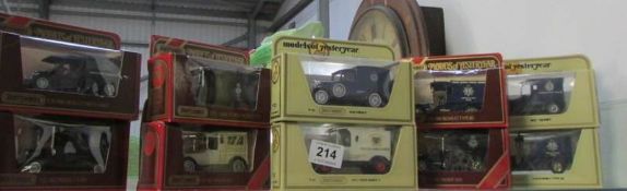 10 boxed Matchbox models of yesteryear cod 3 Creaks of Camberley police vans with certificates LE