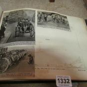 A scrapbook of WW2 newspaper cuttings including Churchill