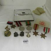 A quantity of WW2 medals etc