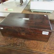 A rosewood writing box