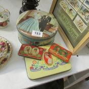 4 tins including 1902 & 1911 chocolate tins presented by the Lord Mayor of Lincoln