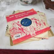 A quantity of Elvis 78rpm records including RCA1013, Teddy Bear Party RCA1020, Wear my ring RCA1058,