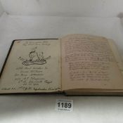 An autograph book of WW1 poems, illustrations etc