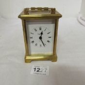 A Bayard 8 day brass carriage clock