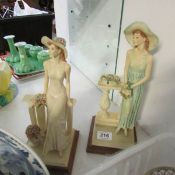 A pair of figurines