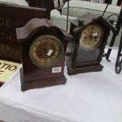 2 mantel clocks.