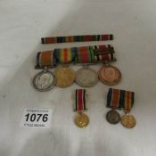2 WW1 medals and a long  service special constabulary medal for William F Halliwell and miniature