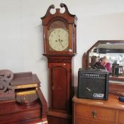 An oak long case clock by Hargrave, Bawtry