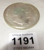 A Republic De Panama 1974 20 Balboas Simon Bolivar silver medallion/coin, 130gms, 4.50z