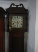 A long case painted face clock, Willman, Bangor, a/f