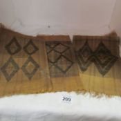 3 pieces of tribal needlework