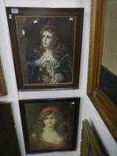 A pair of framed portrait prints after K Schellbach