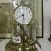 A 1912 Philip Hauck anniversary clock with gimbal suspension and 1910 patented No.26 pendulum