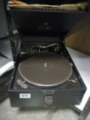 An HMV table top gramaphone