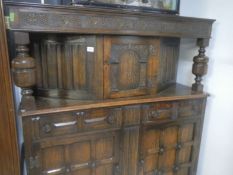 An oak buffet sideboard