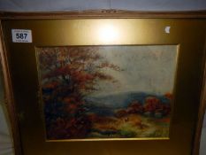 A landscape watercolour signed Braithwaite 1918