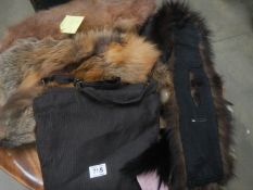 5 items of fur including muff handbag