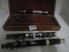 A Metzler & Co., flute in wooden case