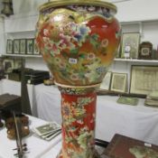 A large Victorian jardiniere on stand