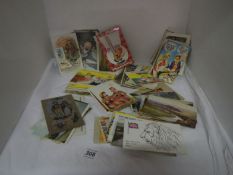 A mixed lot of postcards