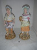 A pair of fine Germanic bisque porcelain figures