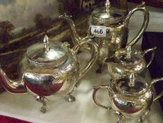 4 Piece Silverplate Tea Set