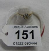 An 18ct gold 20pt diamond solitaire ring