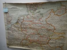 A first edition war office map of Germany and its approaches