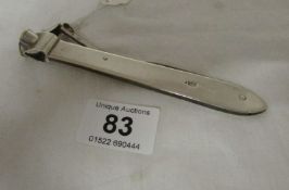 A large silver cigar cutter/penknife by Sampson Morden & Co., Chester HM, date indistinct