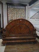 A mahogany half tester bed