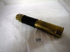 A 3 draw brass telescope