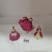 3 Royal Doulton miniature figurines, Kirsty, Victorian & Rachel