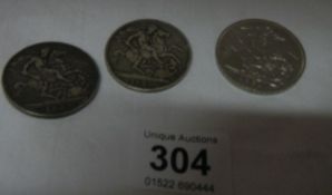 1895, 1900 and 1951 crowns