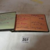 A 1950's autograph book (Laurel & Hardy, Winifred Attwell, Tommy Trinder etc)