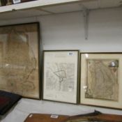 3 framed maps of Lincolnshire including Moules English Counties