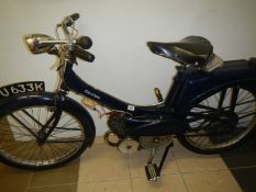 A 1971 Raleigh runabout RM6 Reg no XFU 633K, MOT till Nov 2014, tax exempt