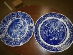 2 Delft plates (Boch Belgium)