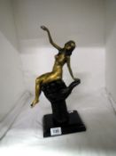 A limited edition bronze gymnast by Juno