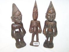 Tribal - 3 Figures with Pointy Heads