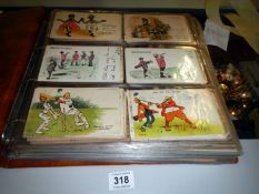 An album of approximately 450 postcards including Louis Wain